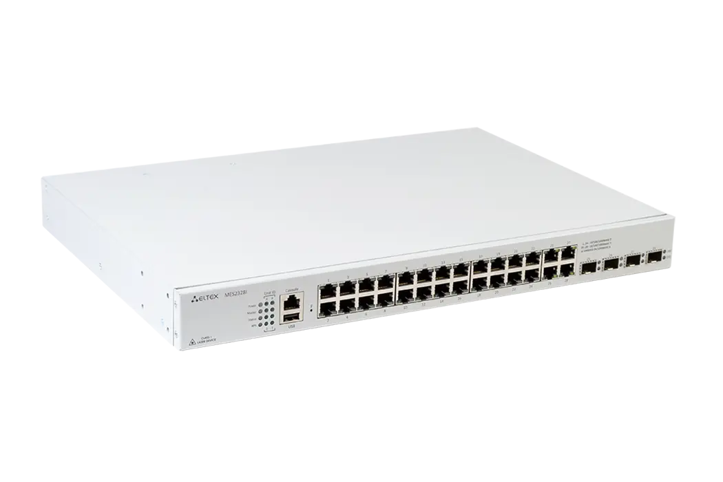 Ethernet-коммутатор MES2328I, 24x1G RJ45 + 4xCombo (RJ45/SFP), L3, модульная система питания